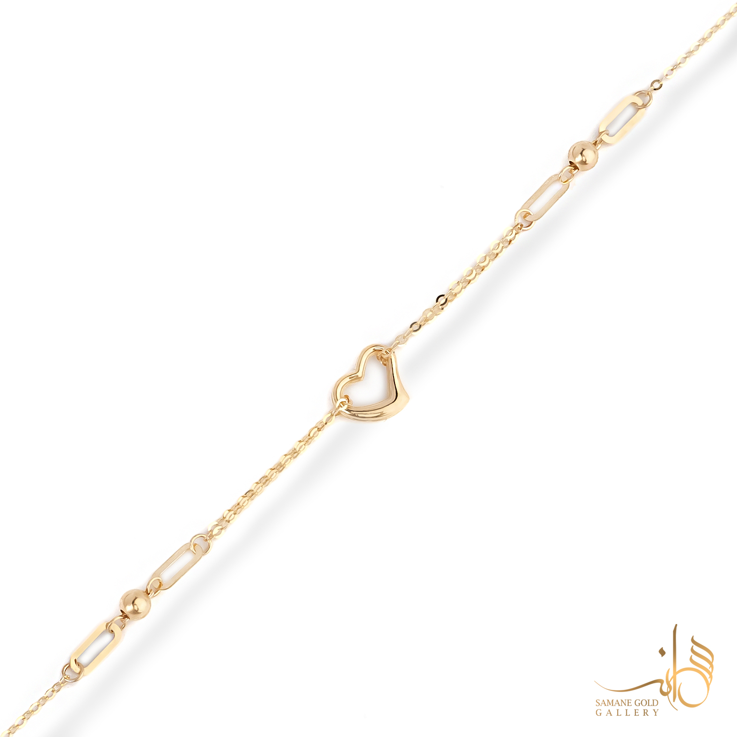 دستبند طلا قلب و هرمس خاص