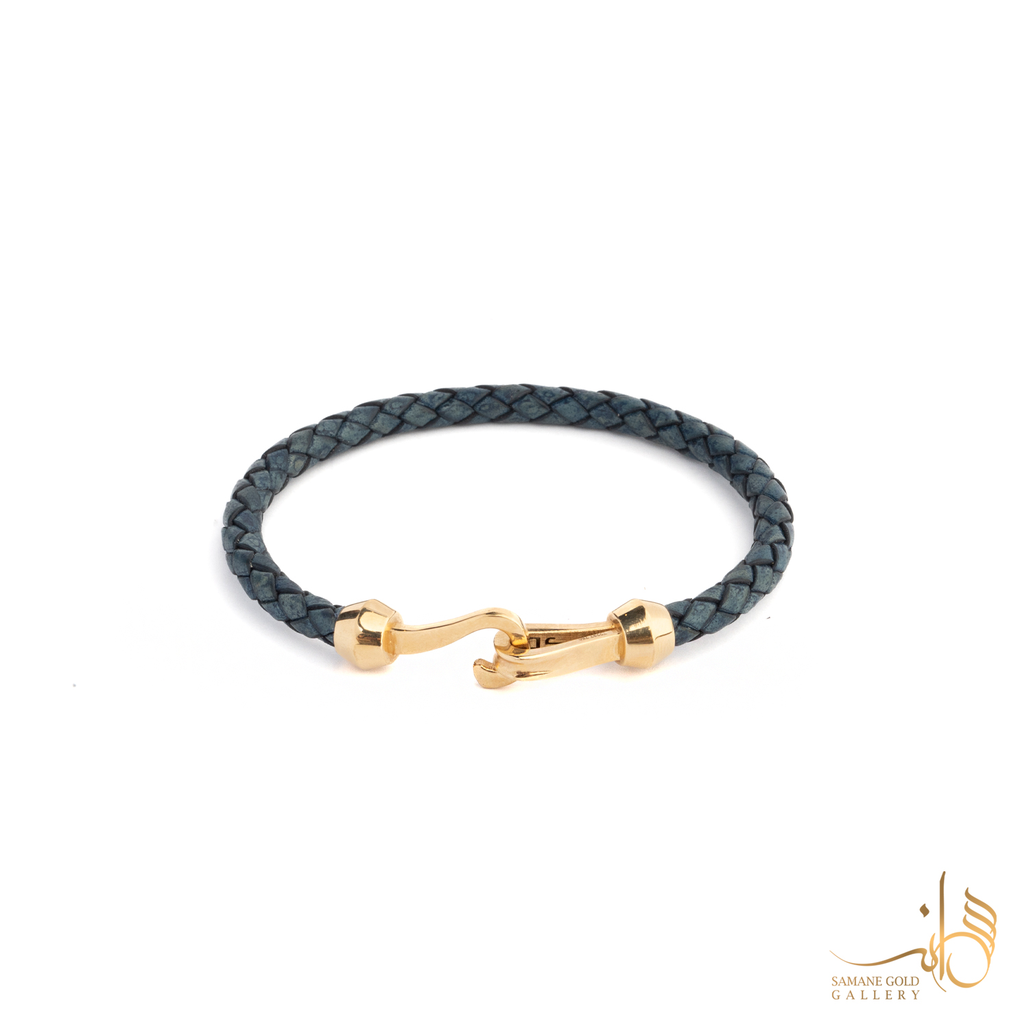 دستبند طلا و چرم هوک