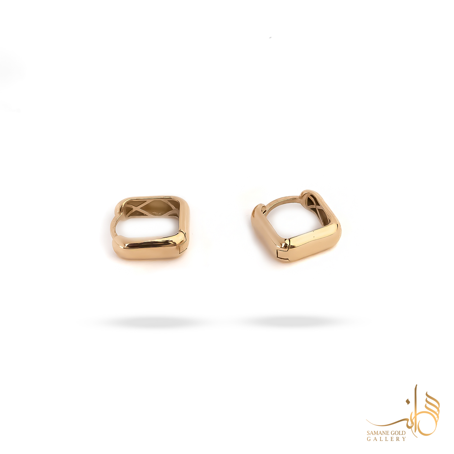 گوشواره طلا امگا مربع