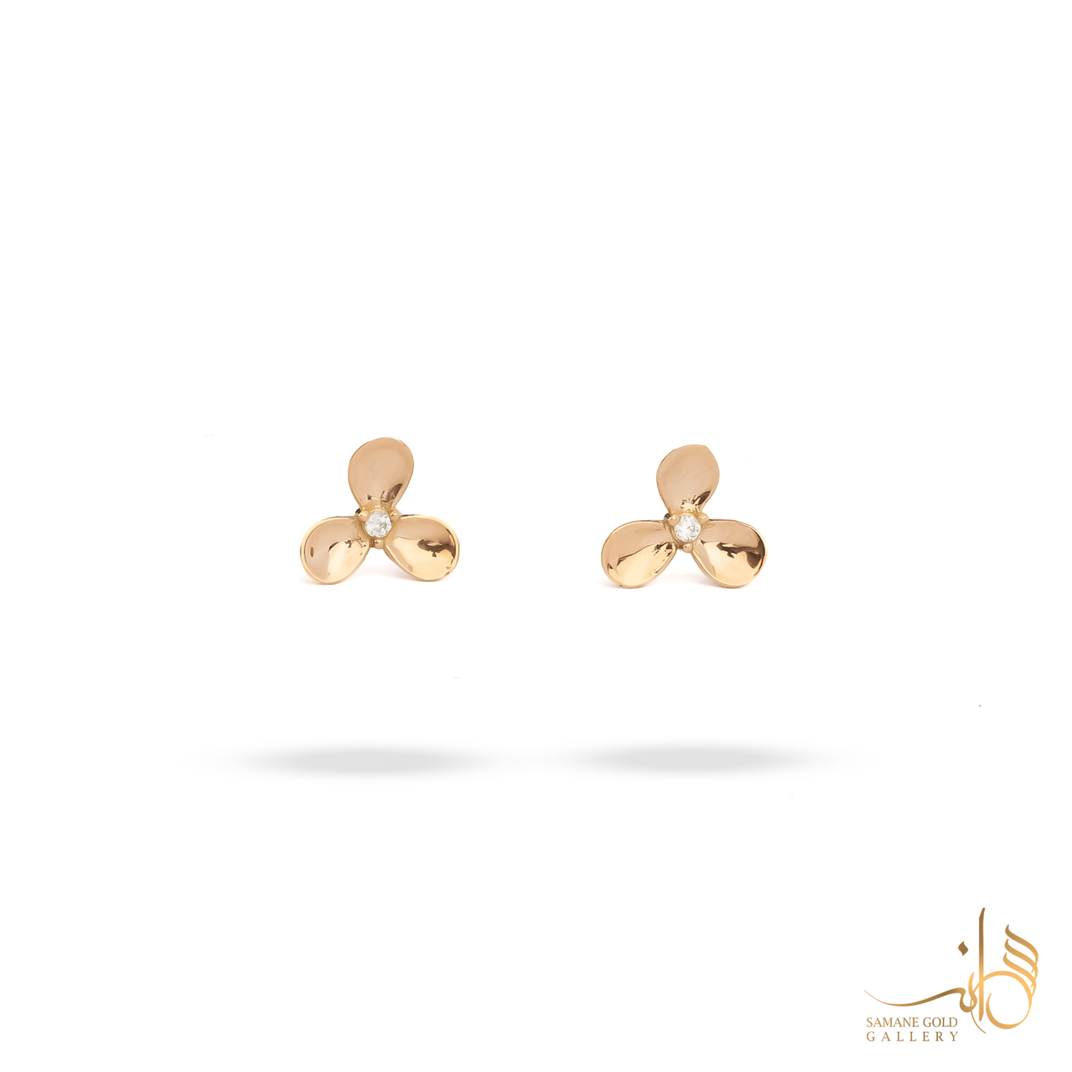 گوشواره طلا میخی سه پر