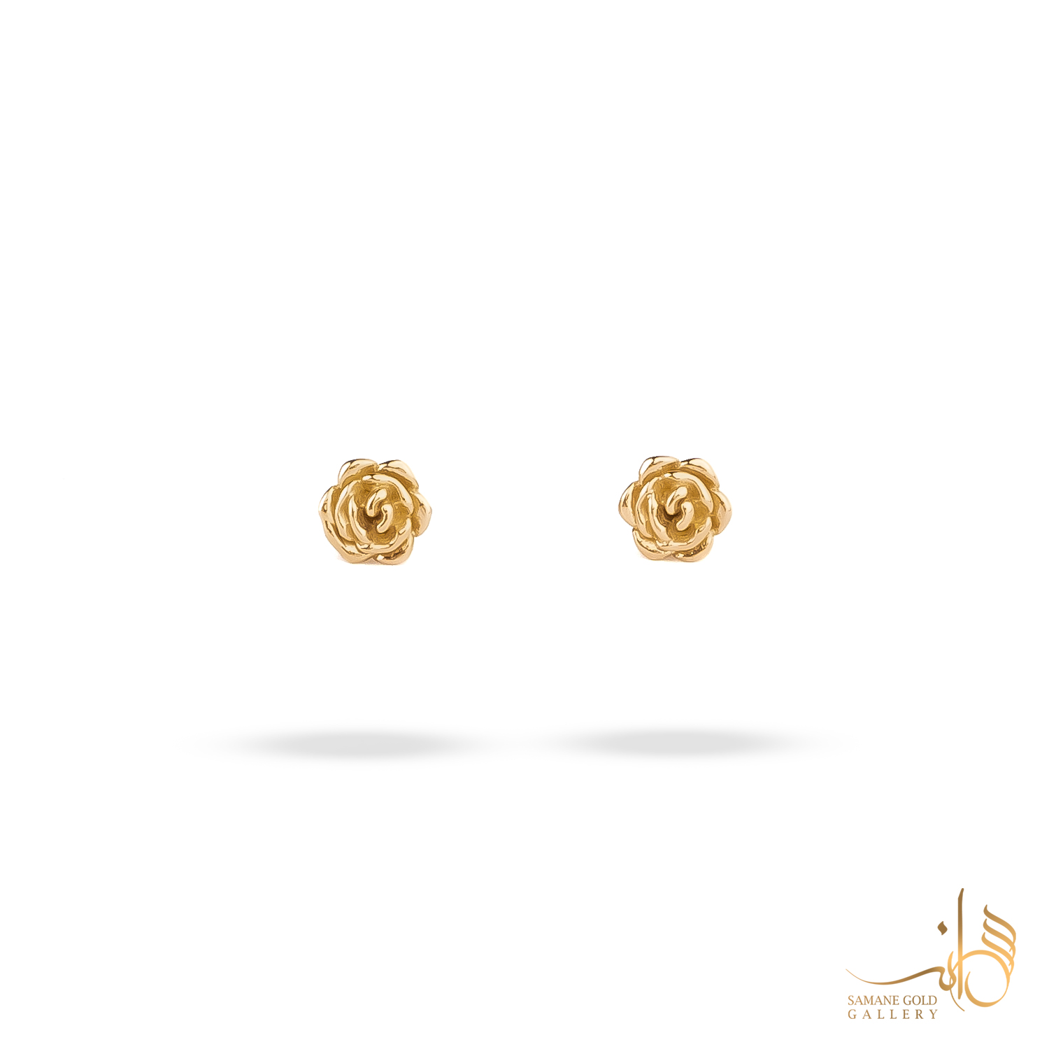 گوشواره طلا میخی گل رز