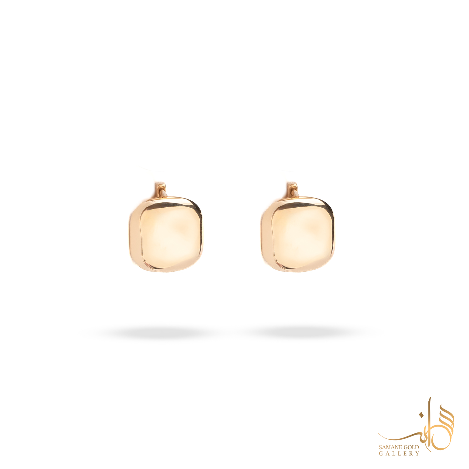 گوشواره طلا روکو مربع آینه