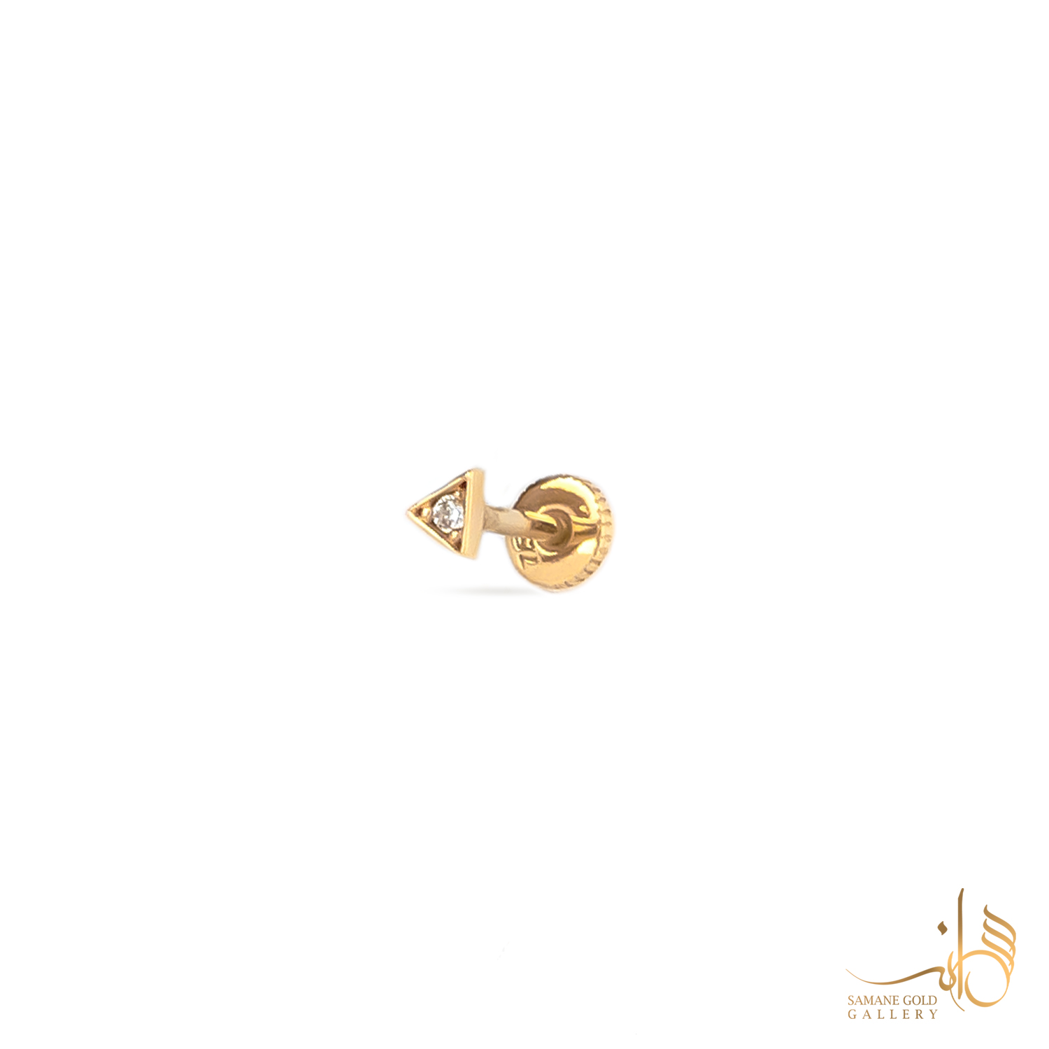 پیرسینگ طلا میخی مثلث