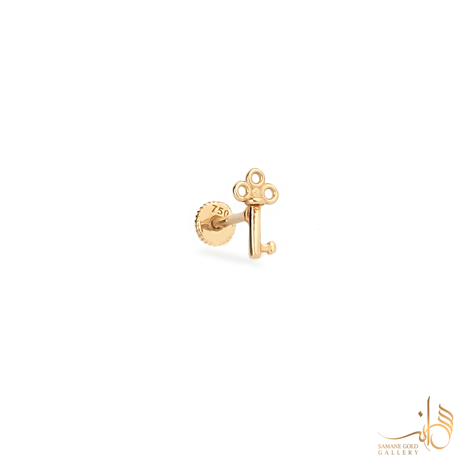 پیرسینگ طلا میخی کلید