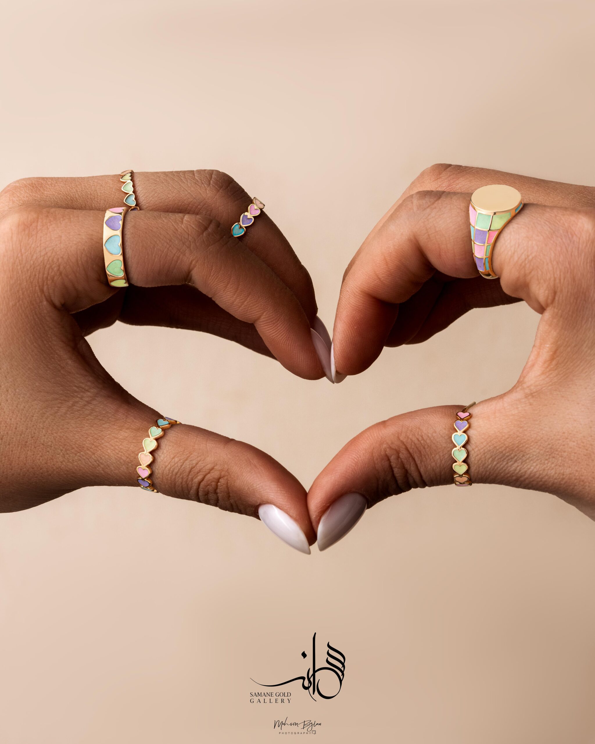 رینگ قلب رنگین کمانی - Image 2