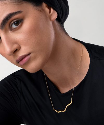 گردنبند طلا زنانه موج - تصویر 3