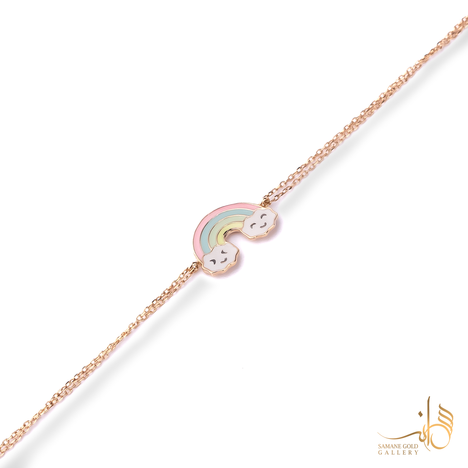 دستبند طلا رنگین کمانی