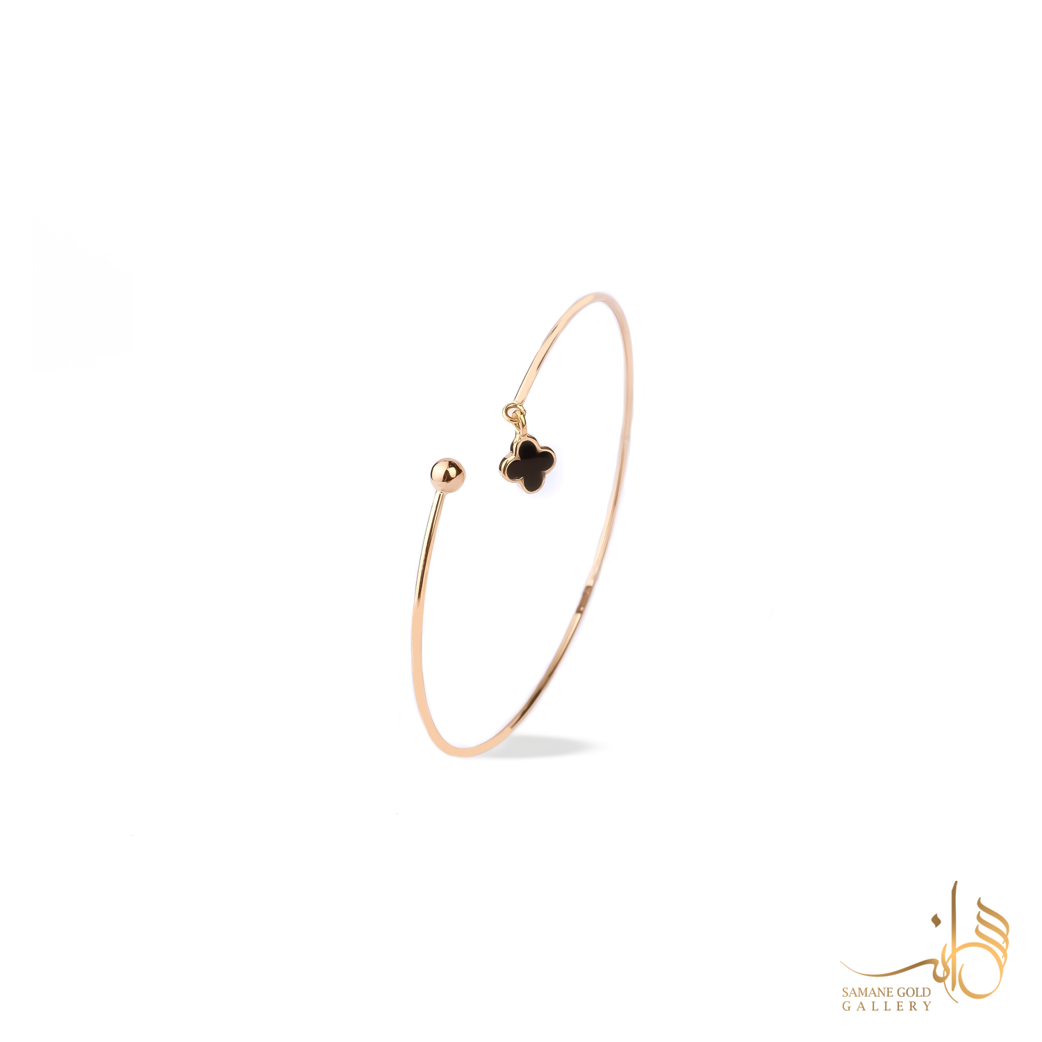 بنگل طلا گوی و ونکلیف مشکی