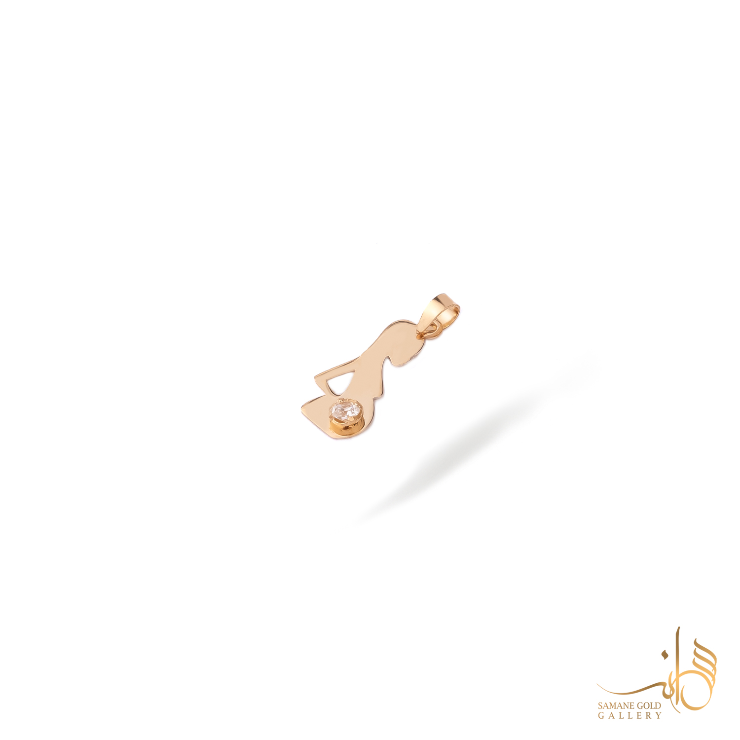 آویز طلا بانوی باردار با نگین