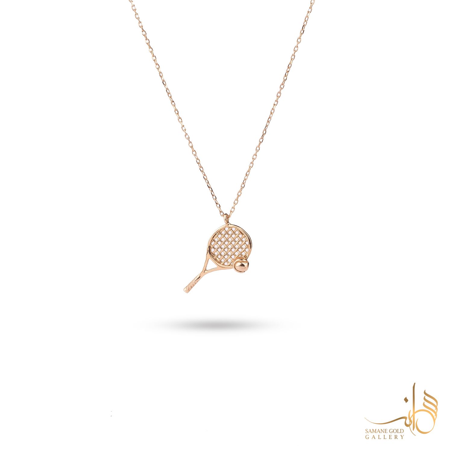 گردنبند طلا راکت تنیس