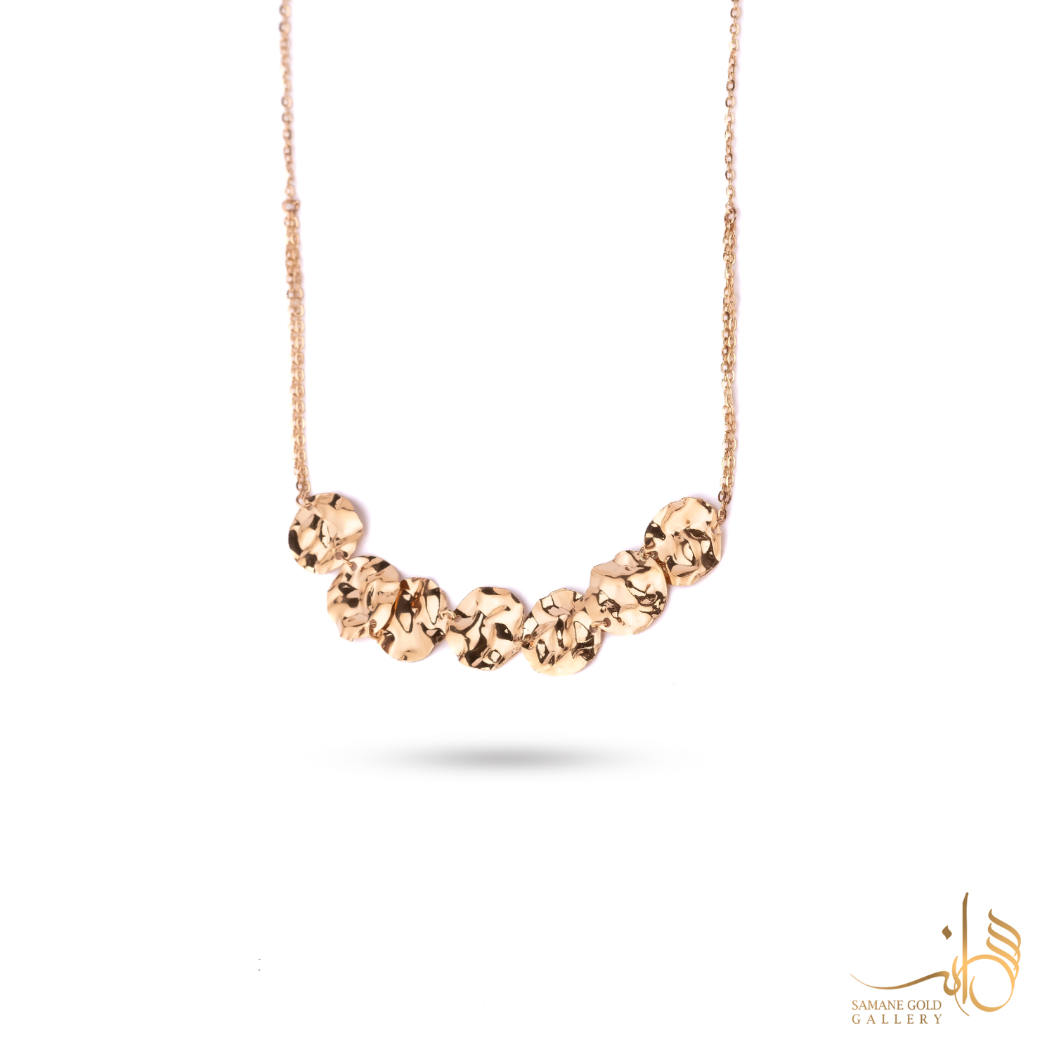 گردنبند طلا نیمه چکش خور