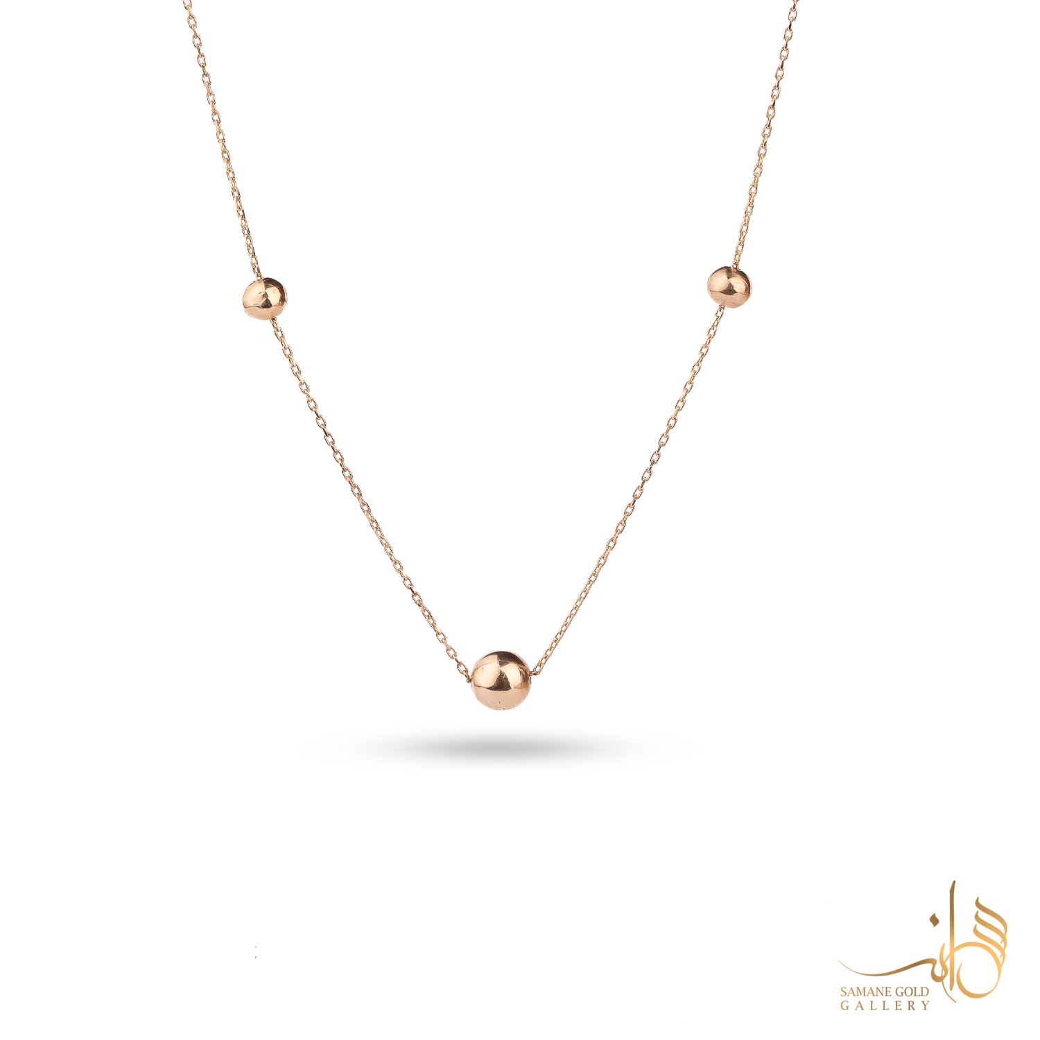 گردنبند طلا سه گوی