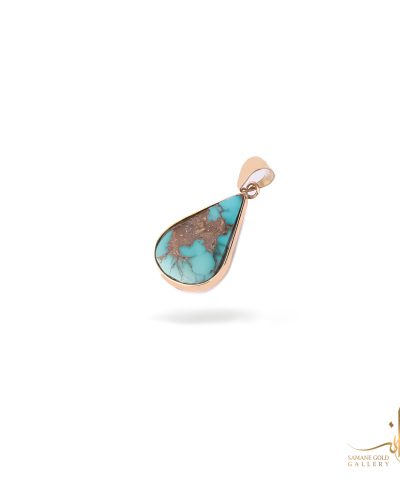 آویز طلا فیروزه اصل اشکی