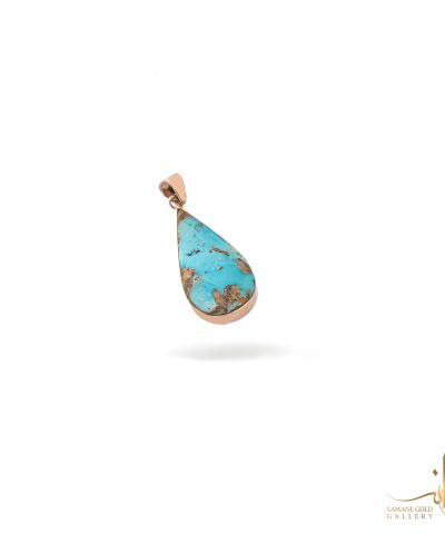 آویز طلا فیروزه اصل اشکی