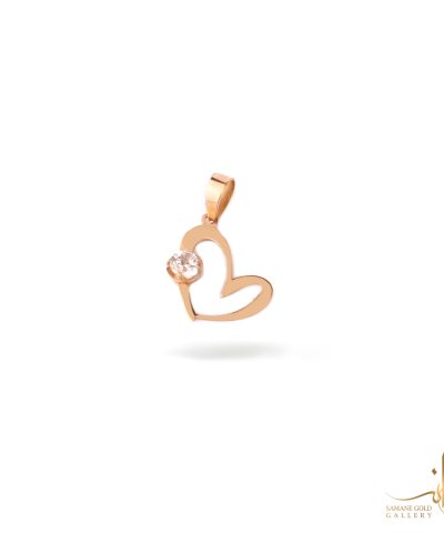 آویز طلا قلب نگین‌دار