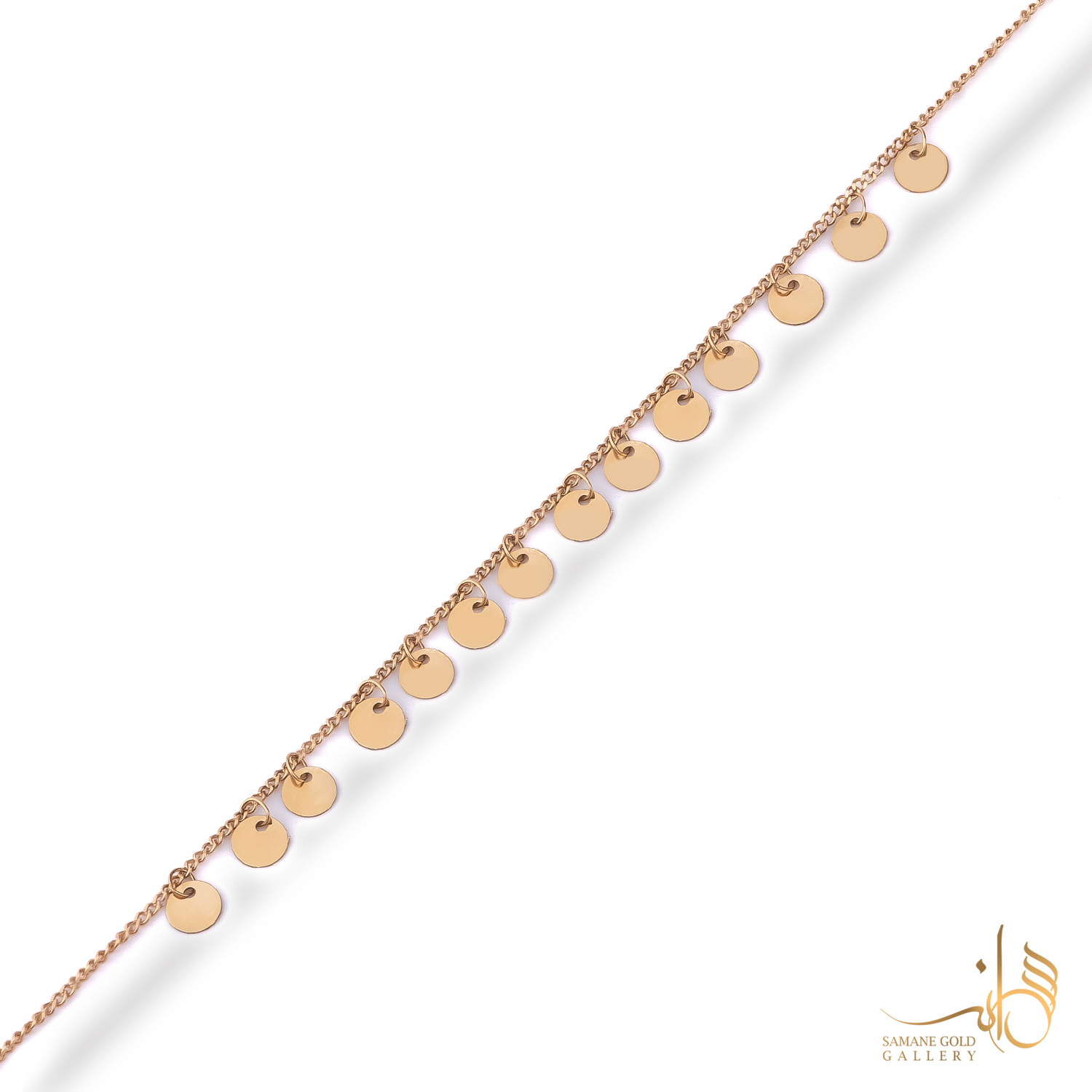 پابند طلا آویز پولک