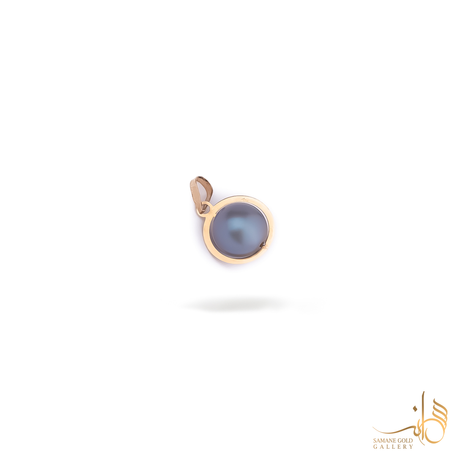 آویز طلا مروارید طوسی