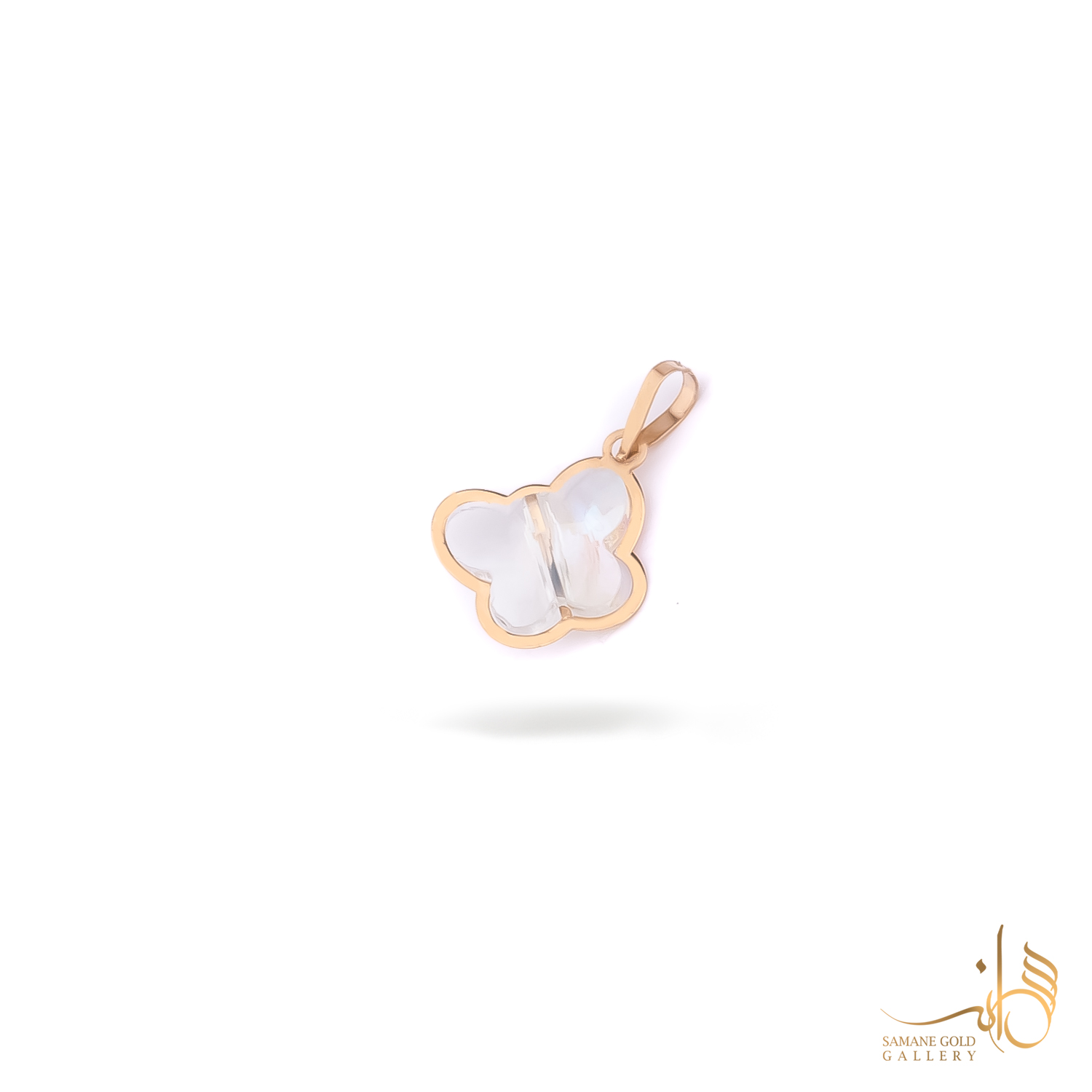 آویز طلا پروانه سواروفسکی