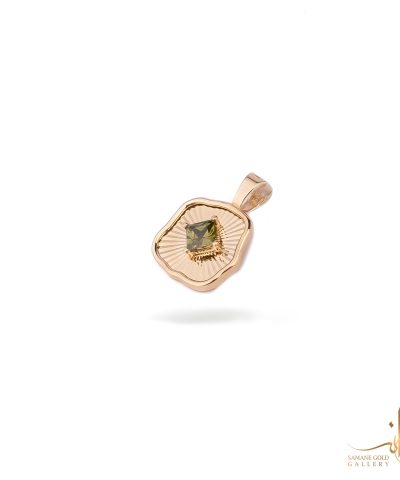 آویز طلا تراش دار چشم نظر دو رو
