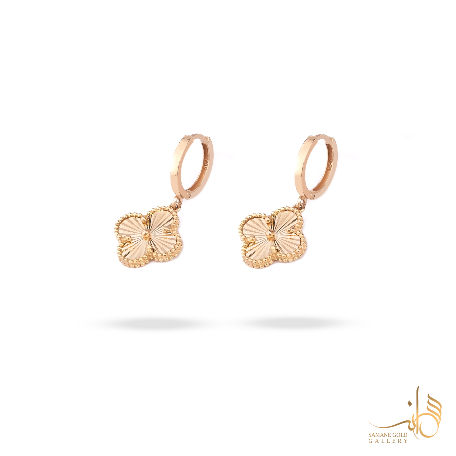 گوشواره طلا روکو ونکلیف تراش دار