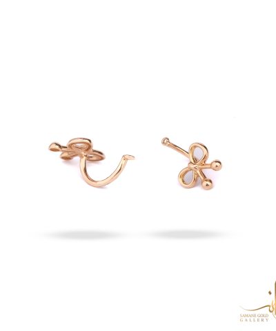 گوشواره طلا اتصال پاپیون