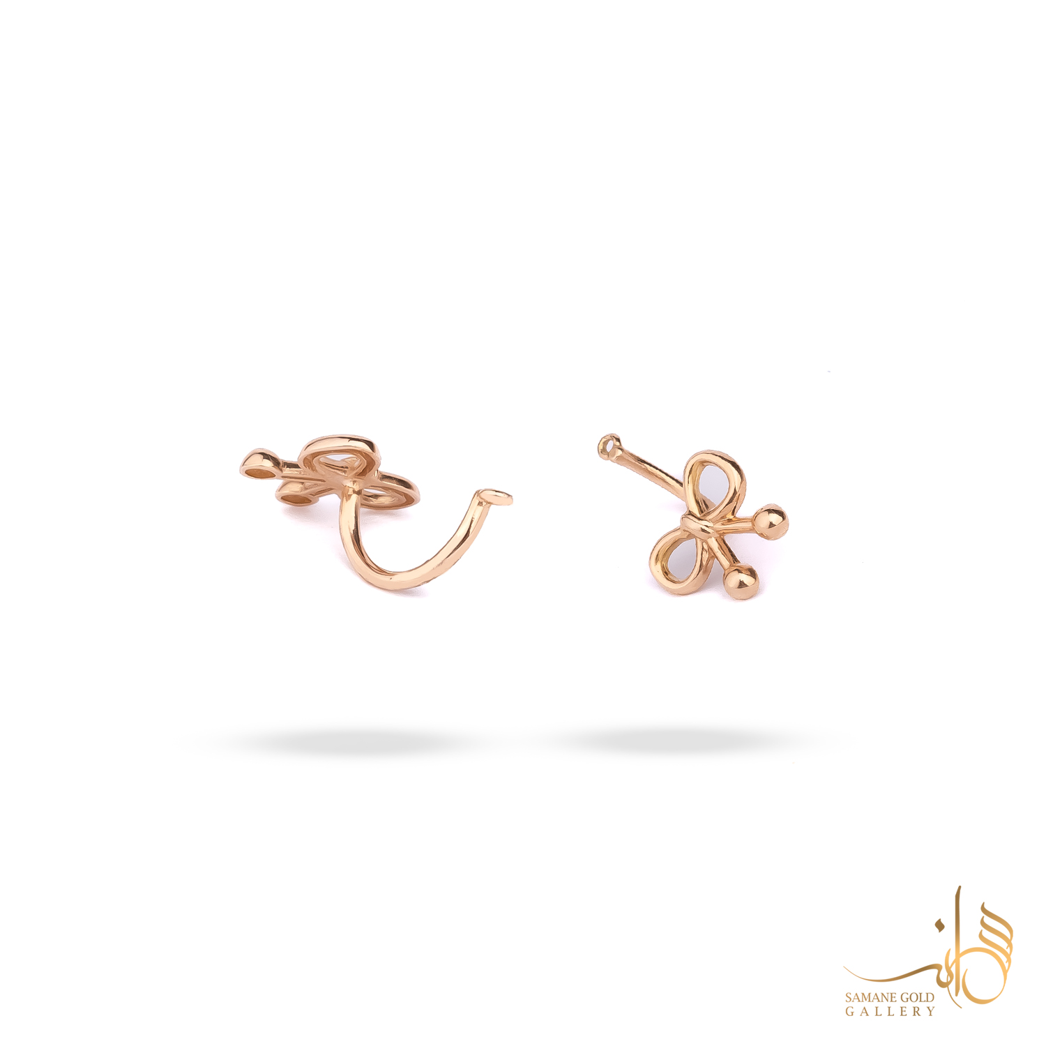 گوشواره طلا اتصال پاپیون