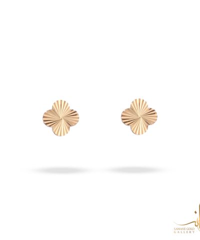 گوشواره طلا میخی ونکلیف تراش دار