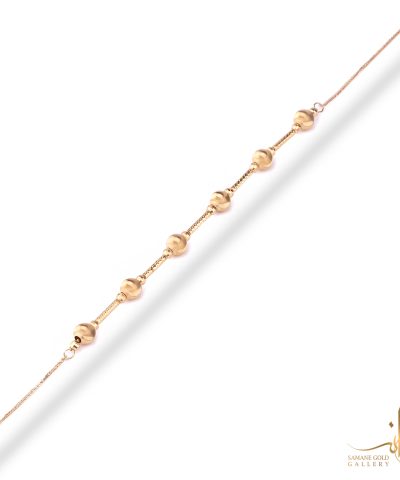 دستبند طلا گوی و خط لوکس