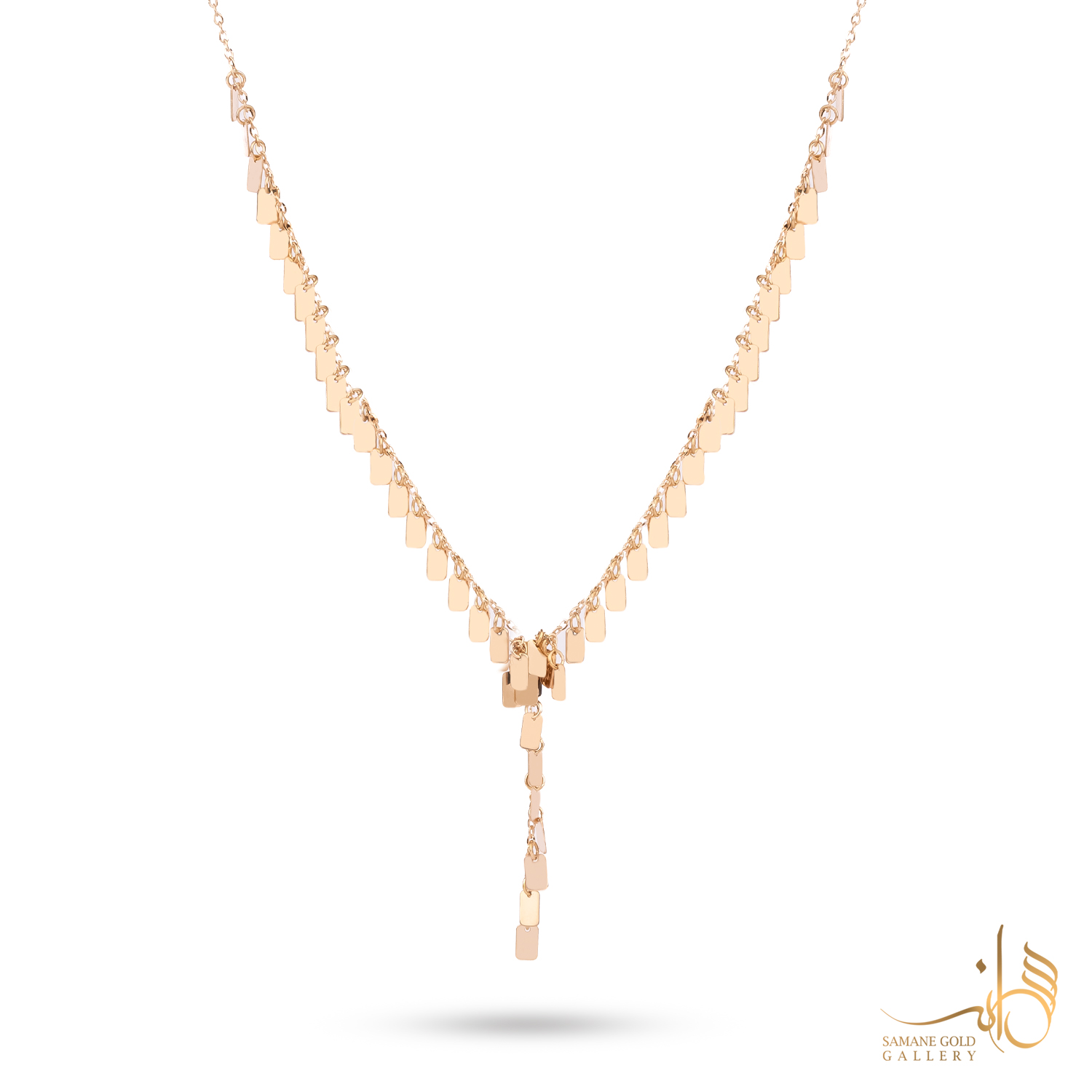 گردنبند طلا شرابه کراواتی