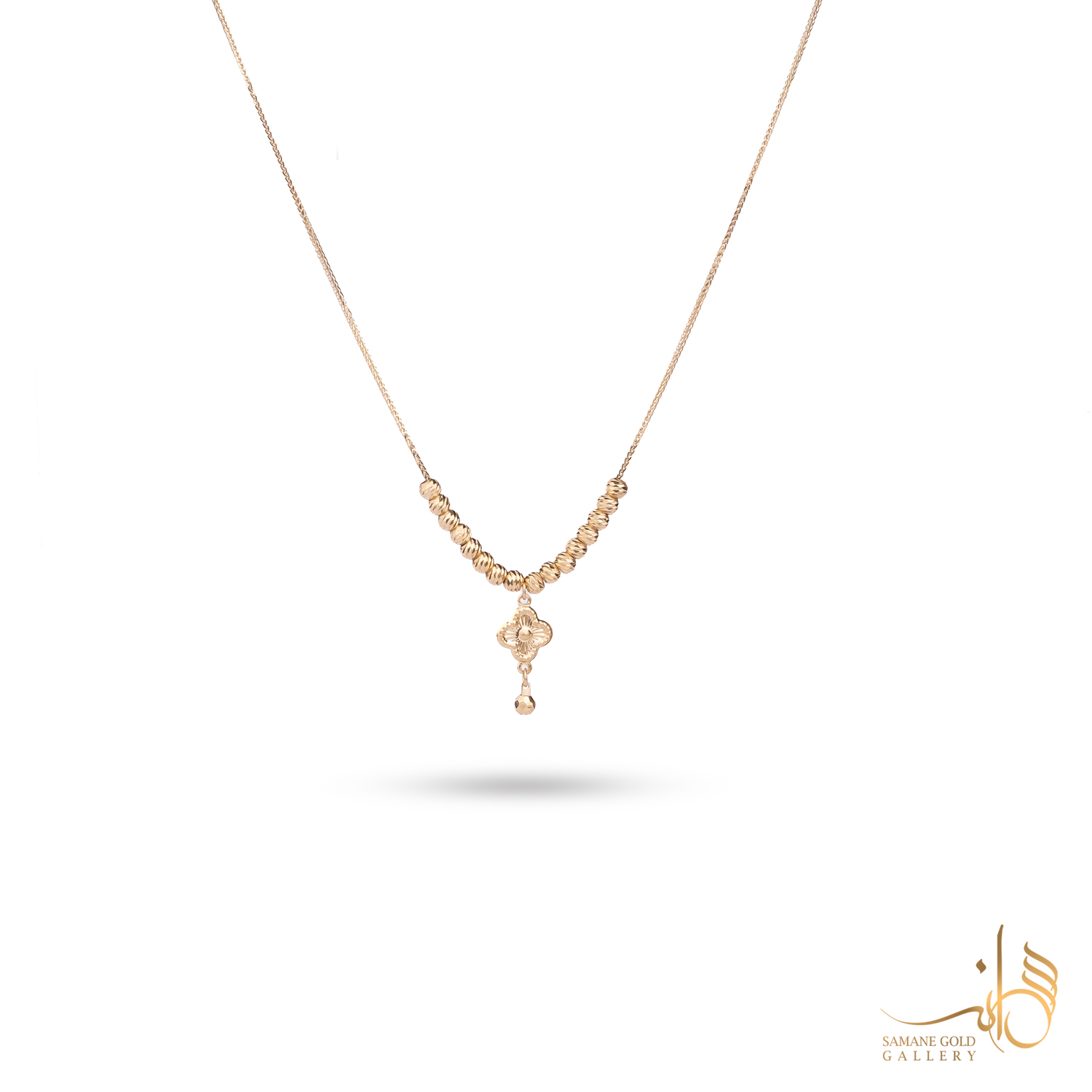 گردنبند طلا گوی و ونکلیف لوکس