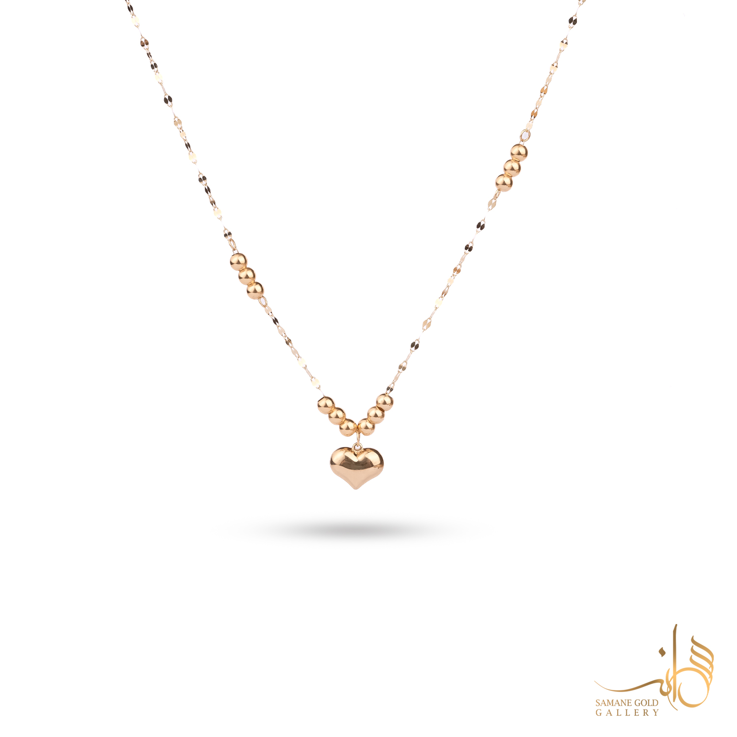 گردنبند طلا استار گوی و قلب