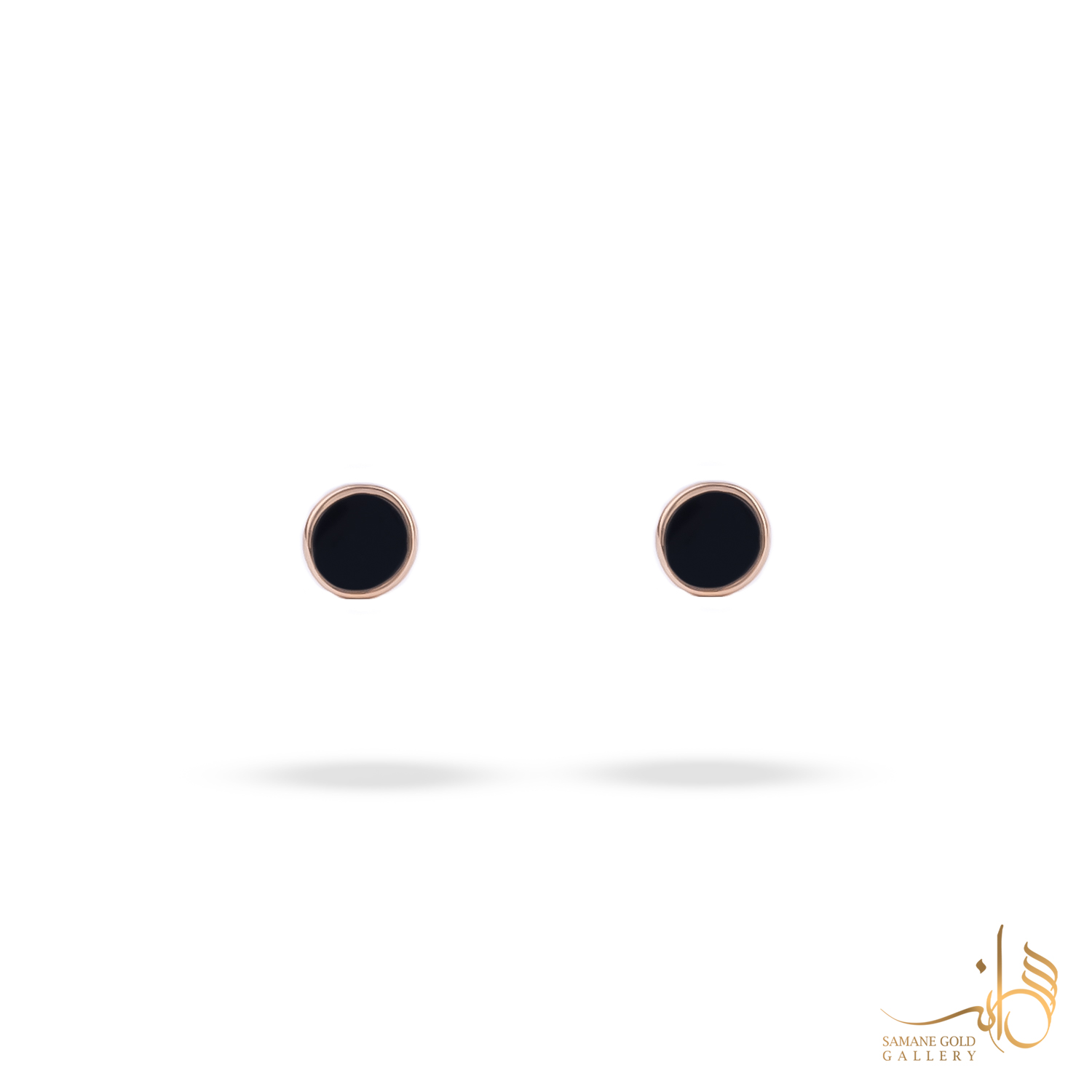 گوشواره طلا میخی دات سیاه