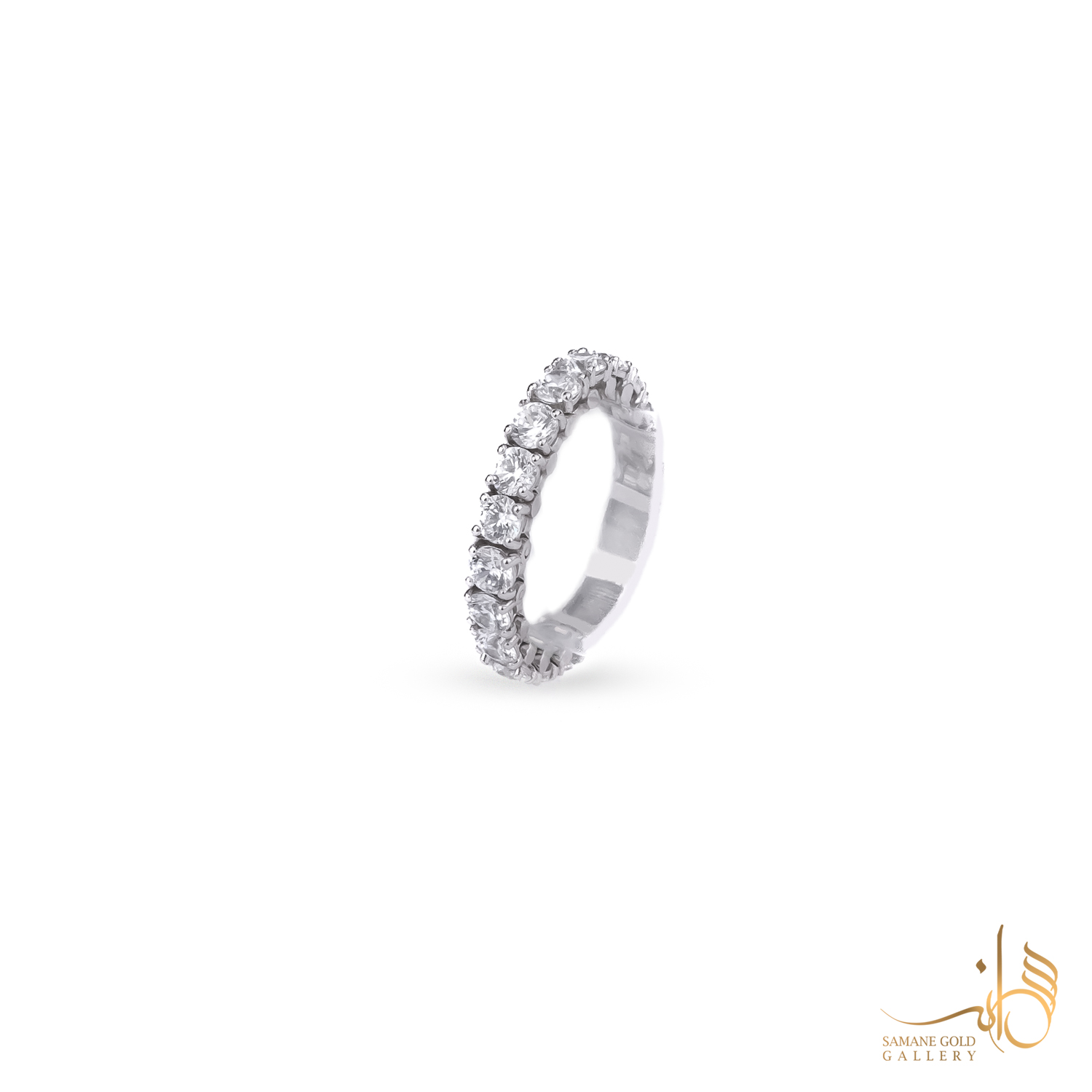 انگشتر تنیس طلا سفید