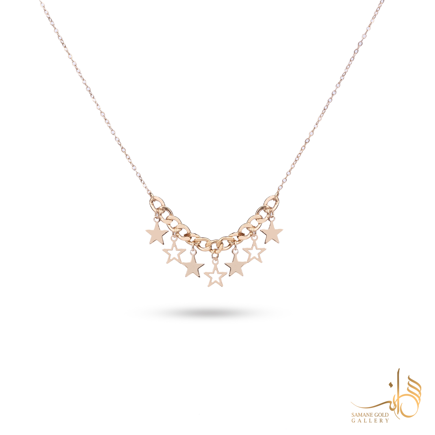 گردنبند طلا تیکه کارتیه و ستاره