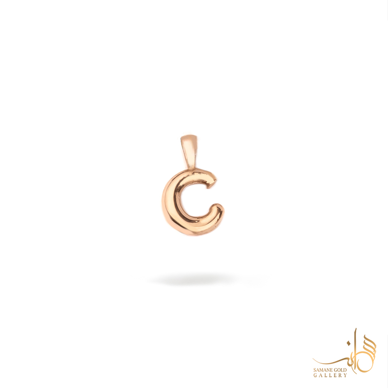 آویز طلا بالونی حرف C