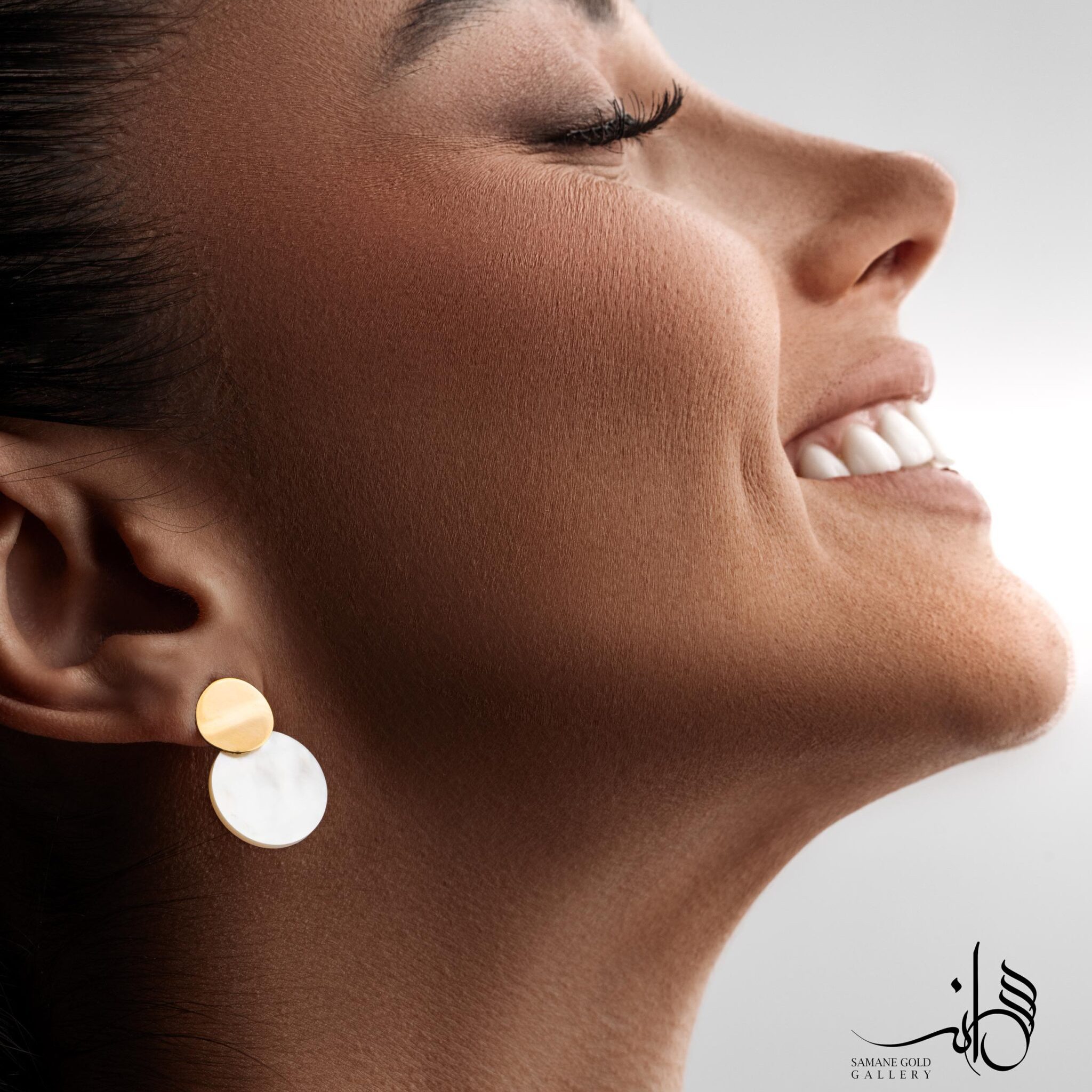 نیمست طلا زنانه دایره و صدف - Image 2