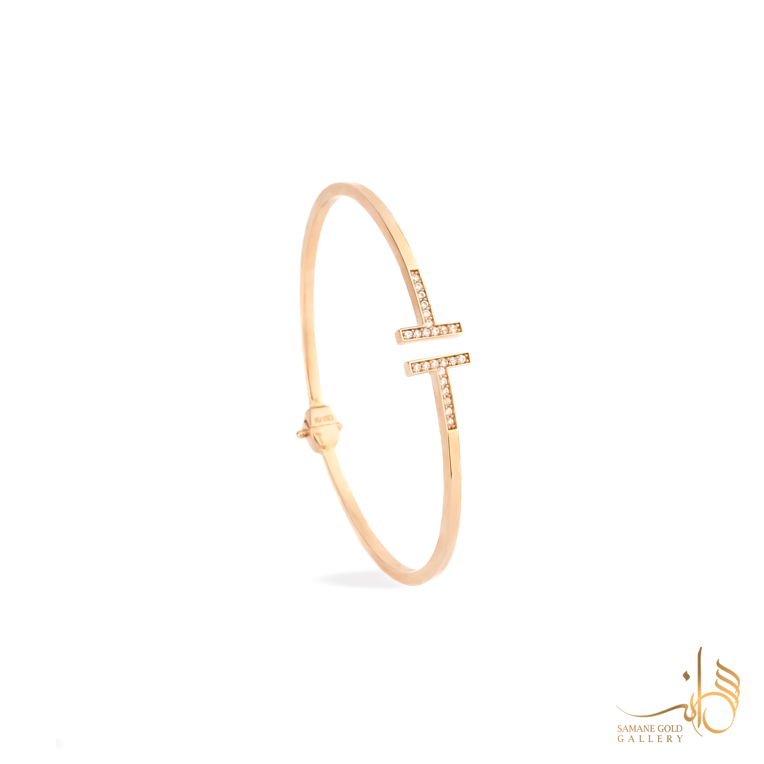 بنگل طلا تیفانی نگین دار