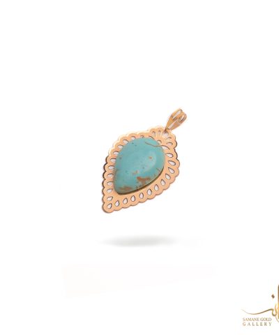 آویز طلا فیروزه اشک