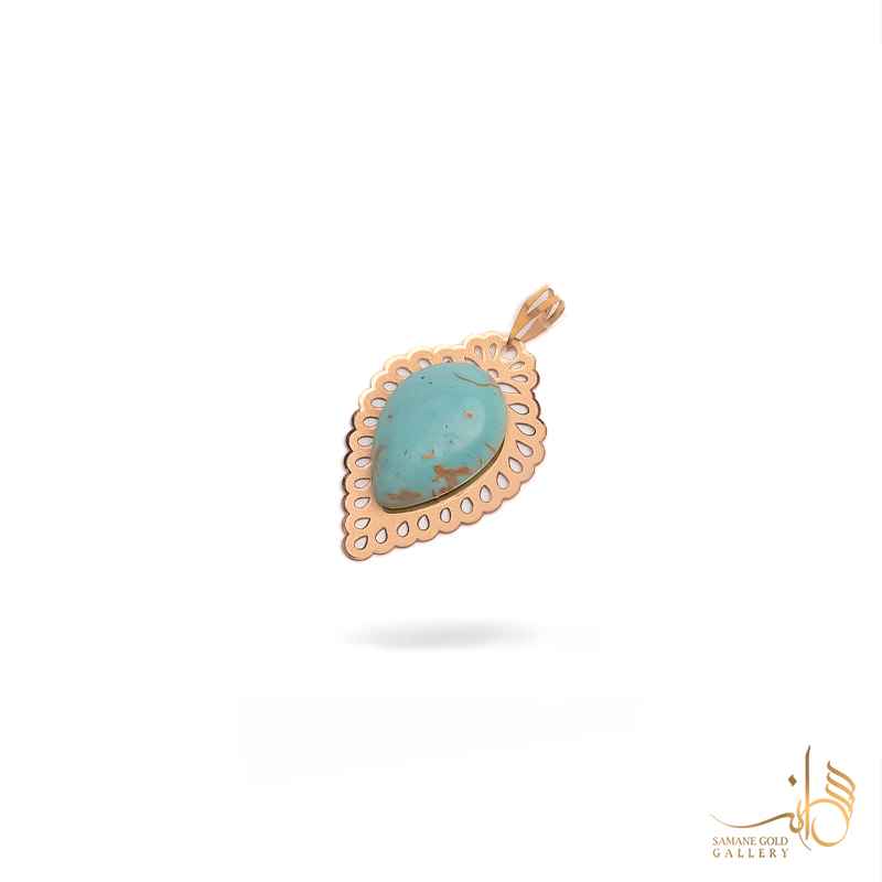 آویز طلا فیروزه اشک