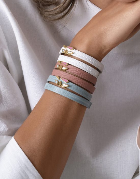 دستبند چرم طلا