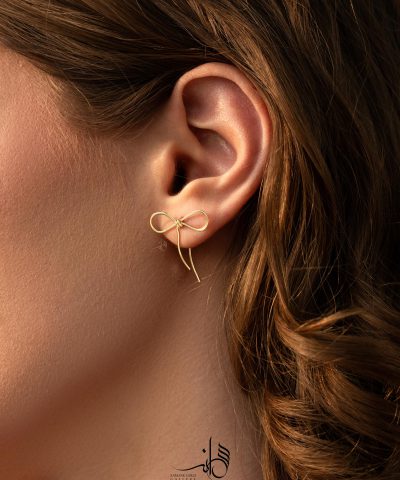 گوشواره طلا کرلی پاپیون