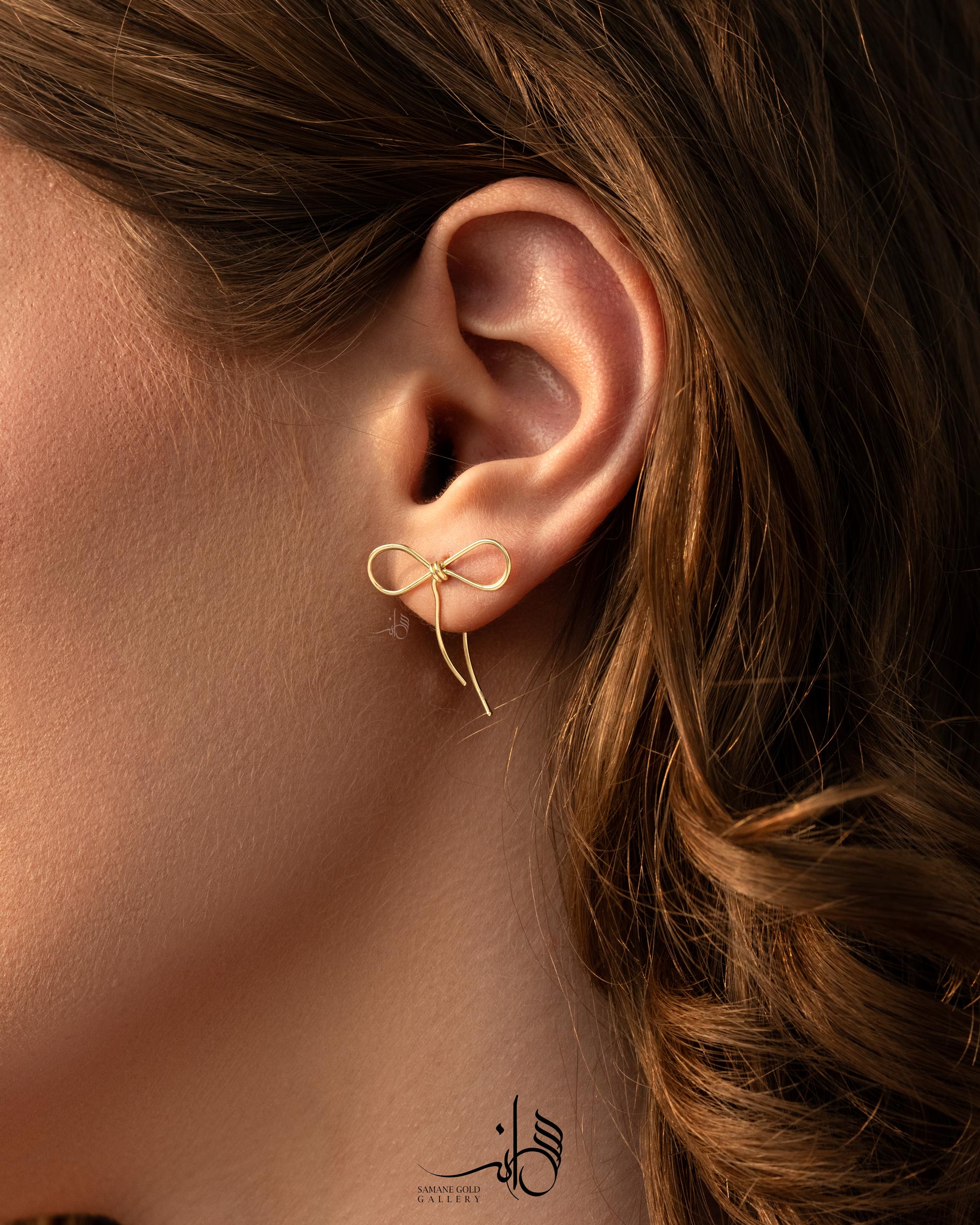 گوشواره طلا کرلی پاپیون