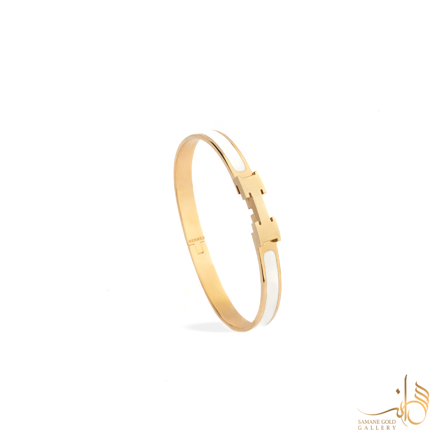 بنگل طلا هرمس سفید