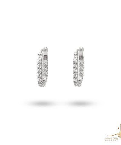 گوشواره طلا زنانه حلقه‌ای تنیس U سمانه گلد