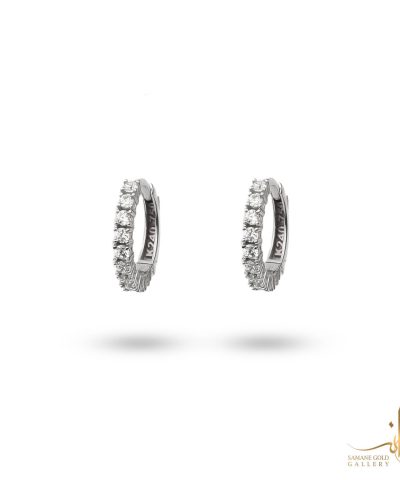 گوشواره طلا زنانه حلقه‌ای تنیس سمانه گلد
