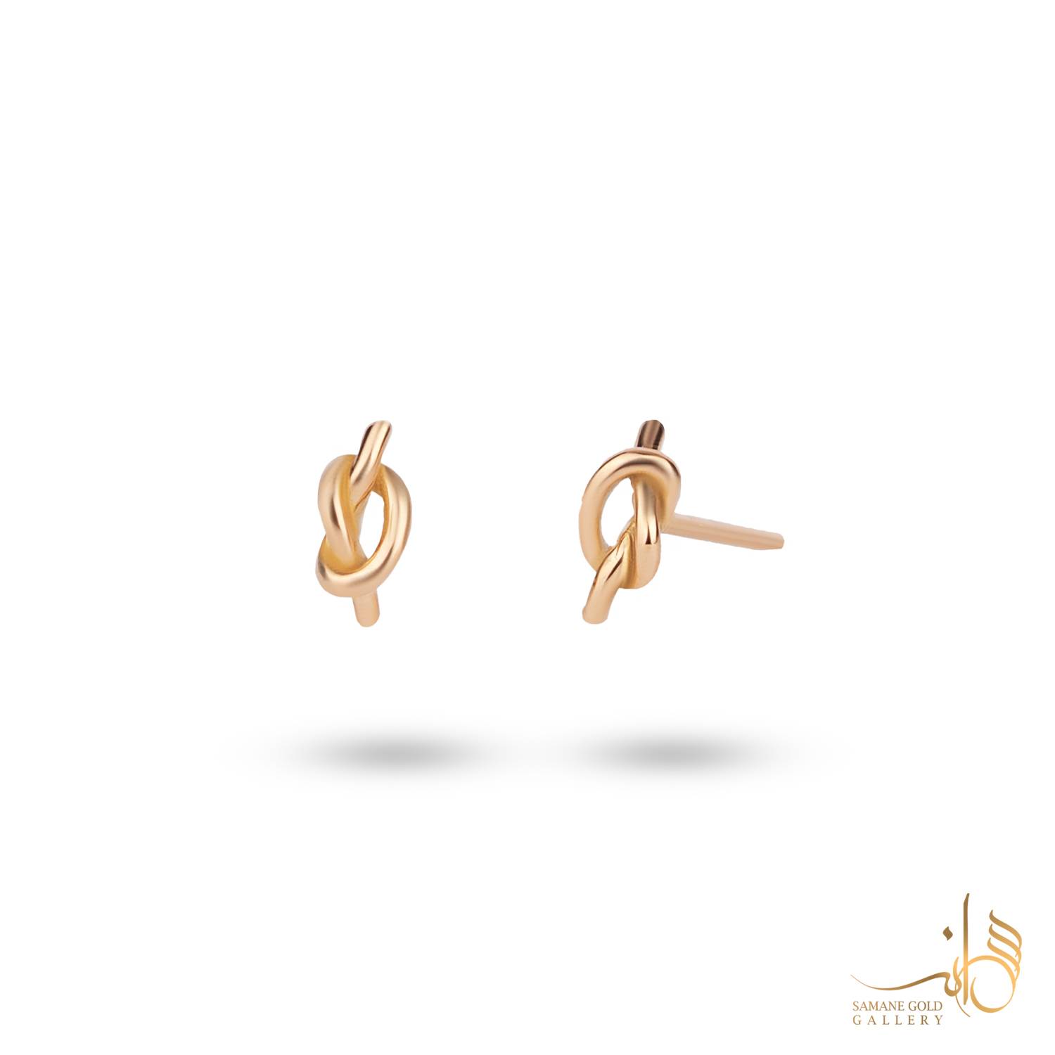 گوشواره طلا زنانه میخی گره سمانه گلد
