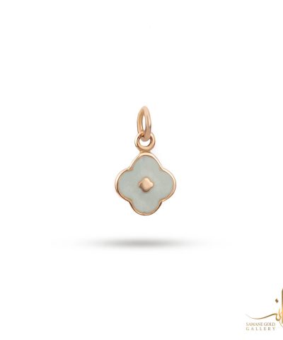 آویز طلا زنانه نوره مینا آبی تیفانی