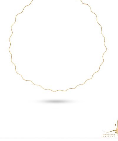 گردنبند طلا زنانه طوقی موج دار سمانه گلد